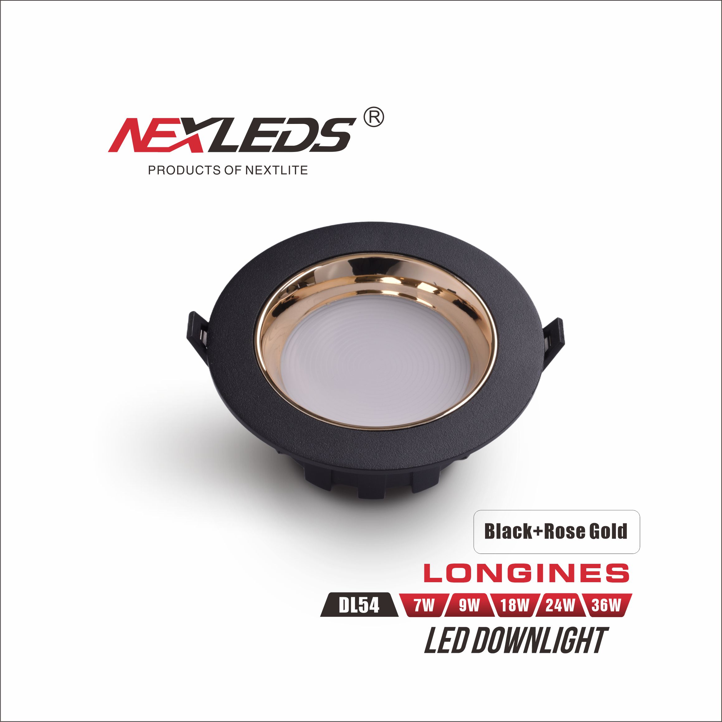 DL54 7W / 9W / 18W / 24W / 36W LED DOWNLIGHT IP44 3CCT