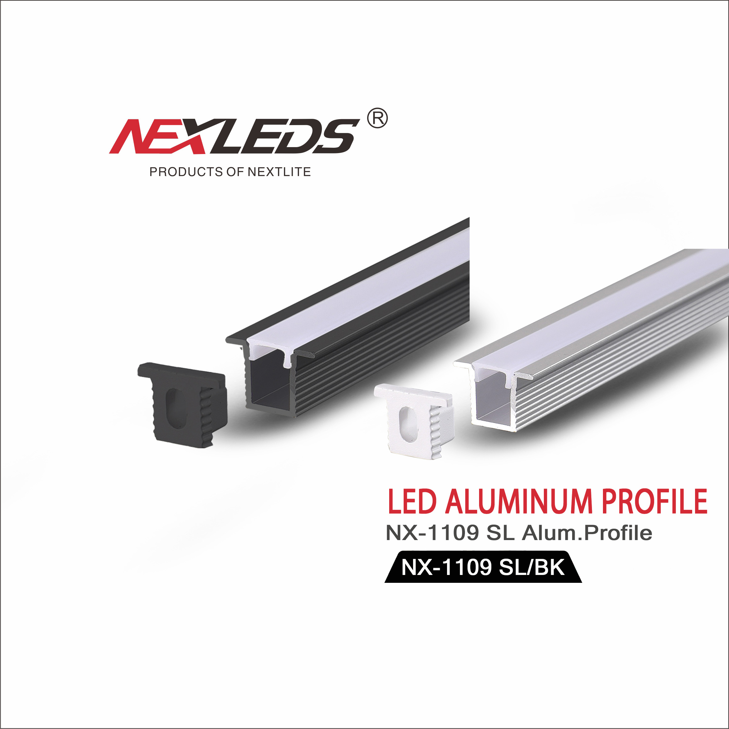 NX 1109R SL / BK ALUMINUM PROFILE