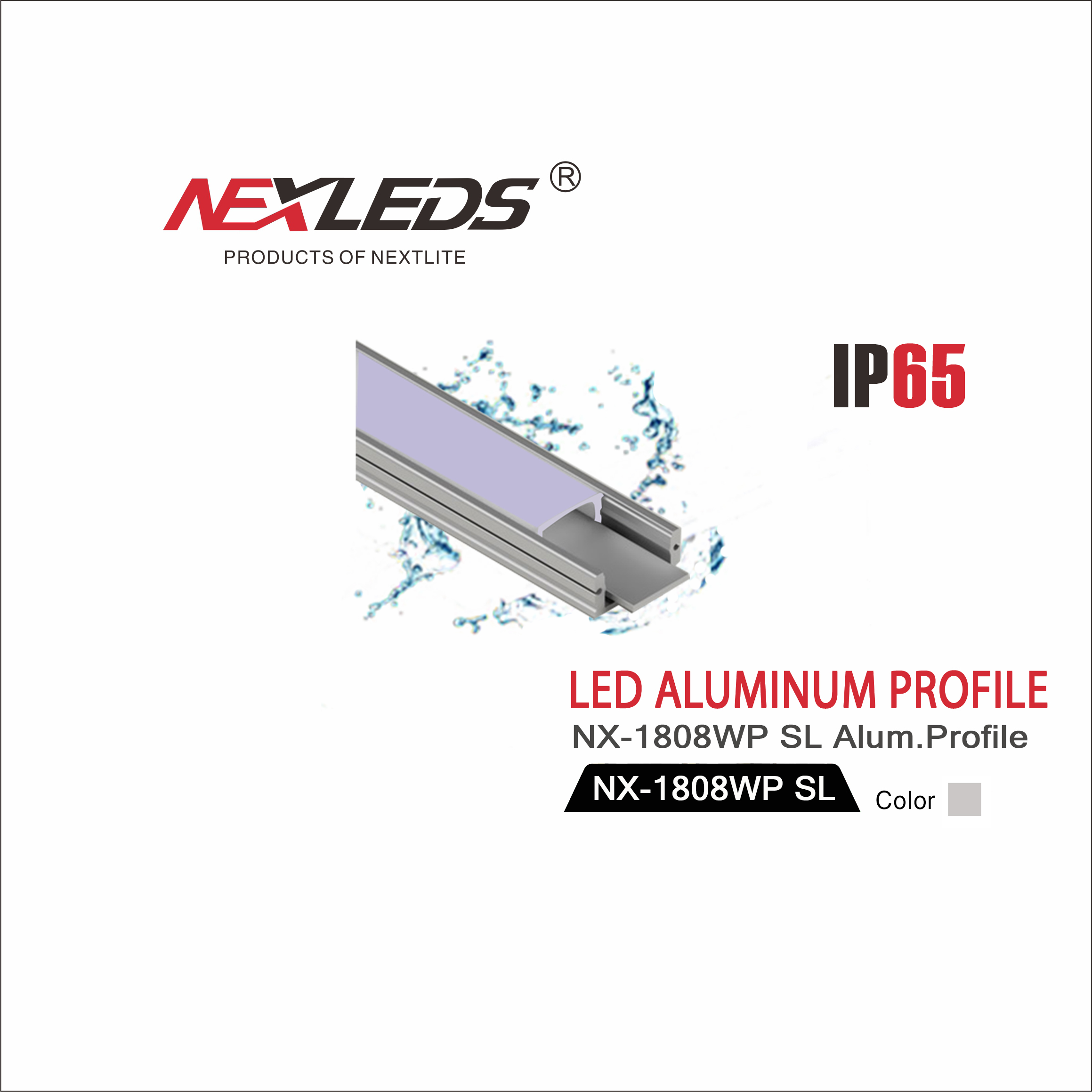 NX 1808WP SL WATER PROOF ALUMINUM PROFILE 