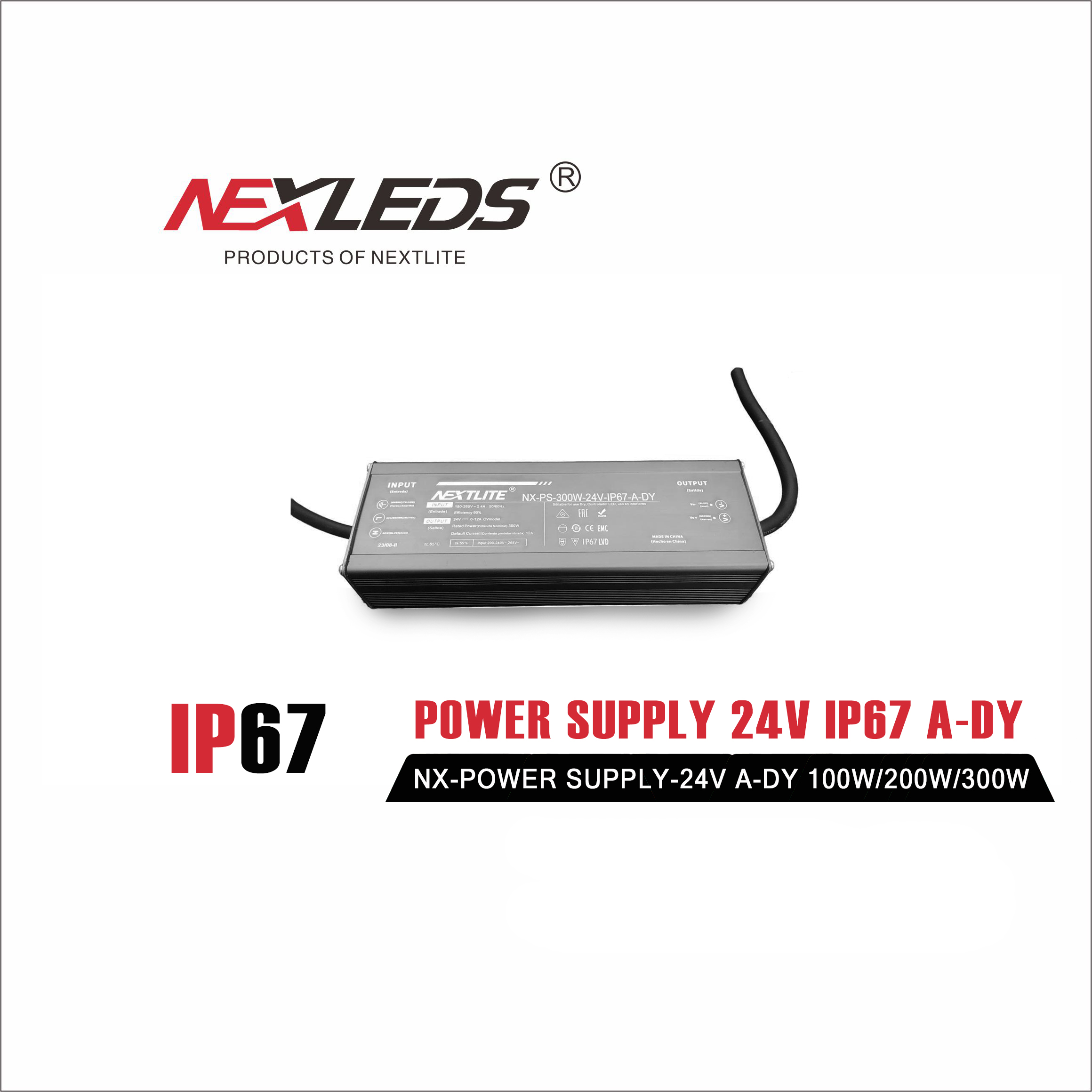 LED POWER SUPPLY IP67-A-DY 100W / 200W / 300W