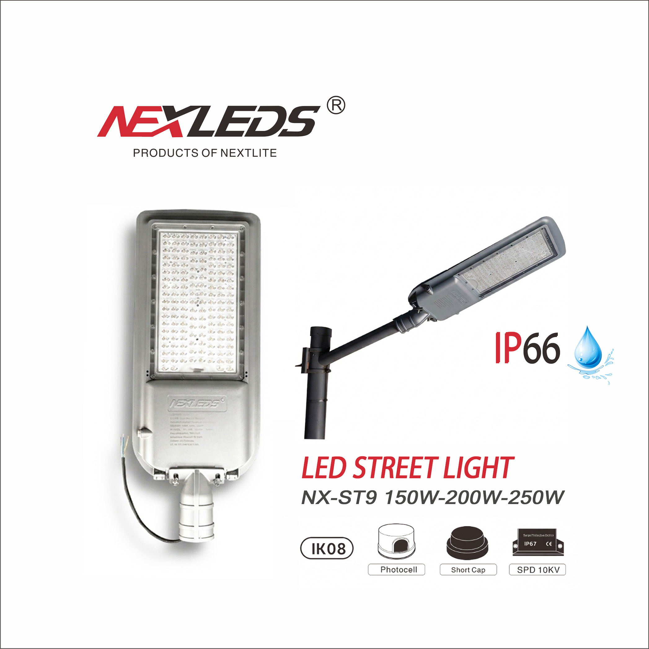LED STREET LIGHT NX ST9 150W-200W-250W IP66